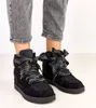 Czarne sneakersy wysokie z grubymi sznurówkami Klevis